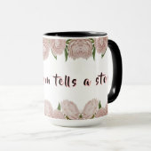 Pfingstrosen-Grace-Elegante Blumenkunst Tasse (VorderseiteRechts)