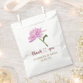 Pfingstrosen-Hochzeit Danke Geschenktütchen (Ausgeschnitten)