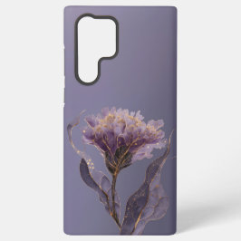 Pfingstrosen-Inspirierte Florale Goldene Akzente Samsung Galaxy Hülle