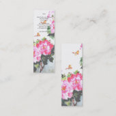 Pfingstrosen-Lesezeichen/Poesie durch Skye Mini Visitenkarte (Vorne/Hinten)