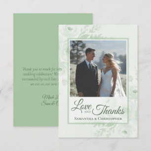 Pfingstrosen Lieb & Dank Foto & Notiz Hochzeit Dankeskarte
