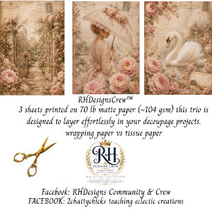 Pfingstrosen Manor Französischer Garten Viktoriani Geschenkpapier Set