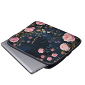Pfingstrosen-Mitternachtsgarten-Blüte Laptopschutzhülle (Vorne Knopf)