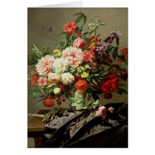 Pfingstrosen, Mohnblumen und Rosen, 1849