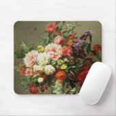 Pfingstrosen, Mohnblumen und Rosen, 1849 Mousepad (Mit Mouse)