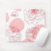 Pfingstrosen-Motiv Mousepad (Mit Mouse)