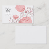 Pfingstrosen-Motiv-Visitenkarte Visitenkarte (Vorne/Hinten)