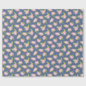Pfingstrosen-Muster Geschenkpapier (Flach)