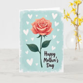 Pfingstrosen-Muttertags-Herzen-Karte Karte (Gelbe Blume)