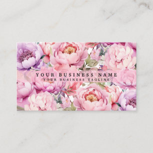 Pfingstrosen-Pfingstrose-Blumen-Geschäftskarten Visitenkarte