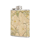 Pfingstrosen-Pfingstrosen-Rosen Alphonse Mucha Flachmann (Links)