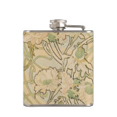 Pfingstrosen-Pfingstrosen-Rosen Alphonse Mucha Flachmann (Rückseite)