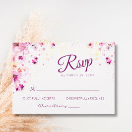 Pfingstrosen-Pfirsichrose-Romantik-Kunst-Hochzeit RSVP Karte
