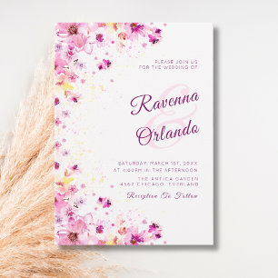 Pfingstrosen-Pfirsichrose-Romanze-Kunst-Hochzeit Einladung