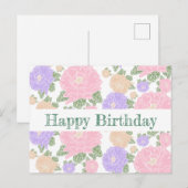 Pfingstrosen Postkarte (Vorne/Hinten)