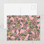 Pfingstrosen postkarte (Vorne/Hinten)