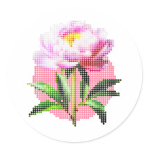 Pfingstrosen-Punkt-Mosaik-Blume