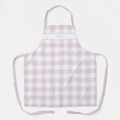 Pfingstrosen-Rosa-Gingham-Karo-Schürze Schürze (Vorderseite)
