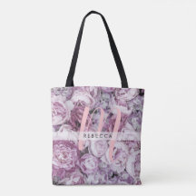 Pfingstrosen-Rosen-Blumen-Monogramm