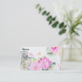 Pfingstrosen u. Schmetterlinge/Malerei-Entwurf Visitenkarte (Stehend Vorderseite)