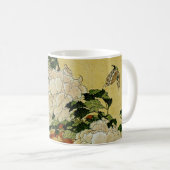 Pfingstrosen und Schmetterling Kaffeetasse (VorderseiteRechts)