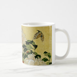 Pfingstrosen und Schmetterling Kaffeetasse