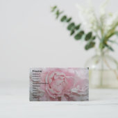 Pfingstrosen-Visitenkarte-Schablone Visitenkarte (Stehend Vorderseite)