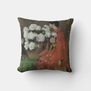 Pfingstrosen von William Merritt Chase, Vintage Fi Kissen