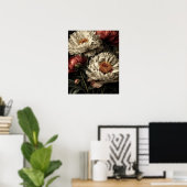 Pfingstrosen-Wildblumen Poster (Heimbüro)