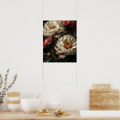 Pfingstrosen-Wildblumen Poster (Küche)
