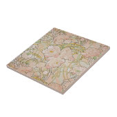 Pfingstrosenblumen Alphonse Mucha Fliese (Seite)