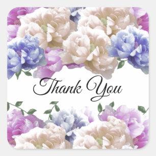 Pfingstrosengarten Blumen Danke Rund Sticker