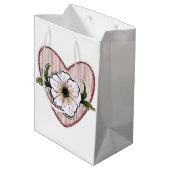 Pfingstrosenherz Mittlere Geschenktüte (Rückseite Schrägansicht)