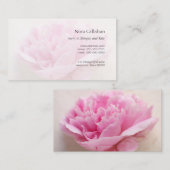 Pfingstrosennahaufnahmemamma Telefonnummerkarte (Vorne/Hinten)