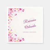 Pfingstrosenrose Romantik Kunst Hochzeit Serviette (Vorderseite)