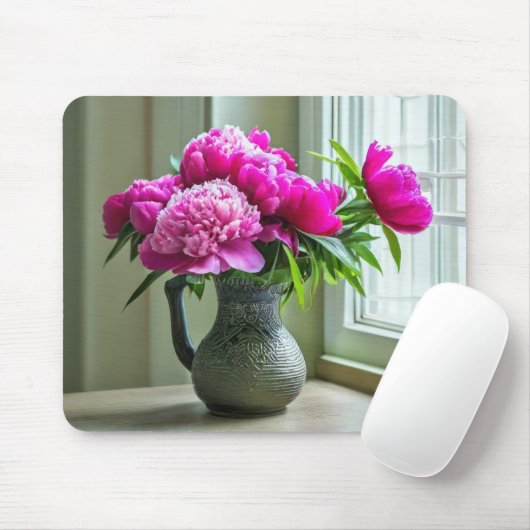 Pfingstrosenstrauß Mousepad (Mit Mouse)