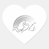 Pfingstsonntag Herz-Aufkleber (Vorderseite)