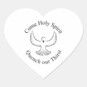 Pfingstsonntag Herz-Aufkleber (Vorderseite)