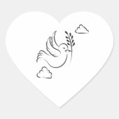 Pfingstsonntag Herz-Aufkleber (Vorderseite)