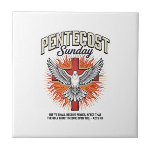 Pfingstsonntag Taube Kreuz Vintage-Shirt Fliese
