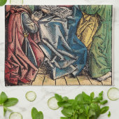 Pfingstszene nach Ostern Geschirrtuch (Gefaltet)