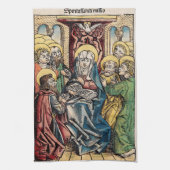 Pfingstszene nach Ostern Geschirrtuch (Vertikal)