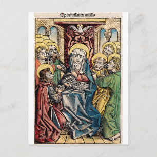 Pfingstszene nach Ostern Postkarte