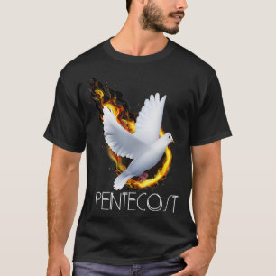 Pfingsttauben Tongues of Fire Flame wirken heilig  T-Shirt