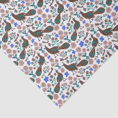 Pfingstvögel und Blume Mustergeschenk Seidenpapier (Ausschnitt)