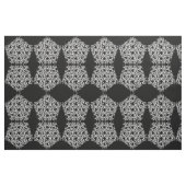Pfingstweiß-Curlicon auf Schwarz Stoff (Fat Quarter (45,7 x 55,9 cm))