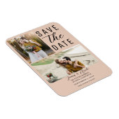 Pfirsich 2 Fotos Save the Date Hochzeit Magnet (Rechte Seite)