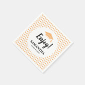 Pfirsich Abschluss Serviette (Ecke)