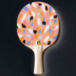 Pfirsich abstrakt tischtennis schläger<br><div class="desc">glückliche Brushstrokes auf einem Pfirsichhintergrund</div>