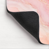 Pfirsich-Achat | Hübsche weiche pastellfarbene Was Mousepad (Ecke)